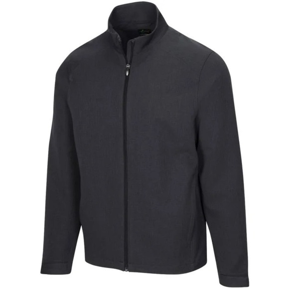 Greg Norman Men’s Windbreaker Full-Zip Jacket in Black Heather, XL - Picture 1 of 14